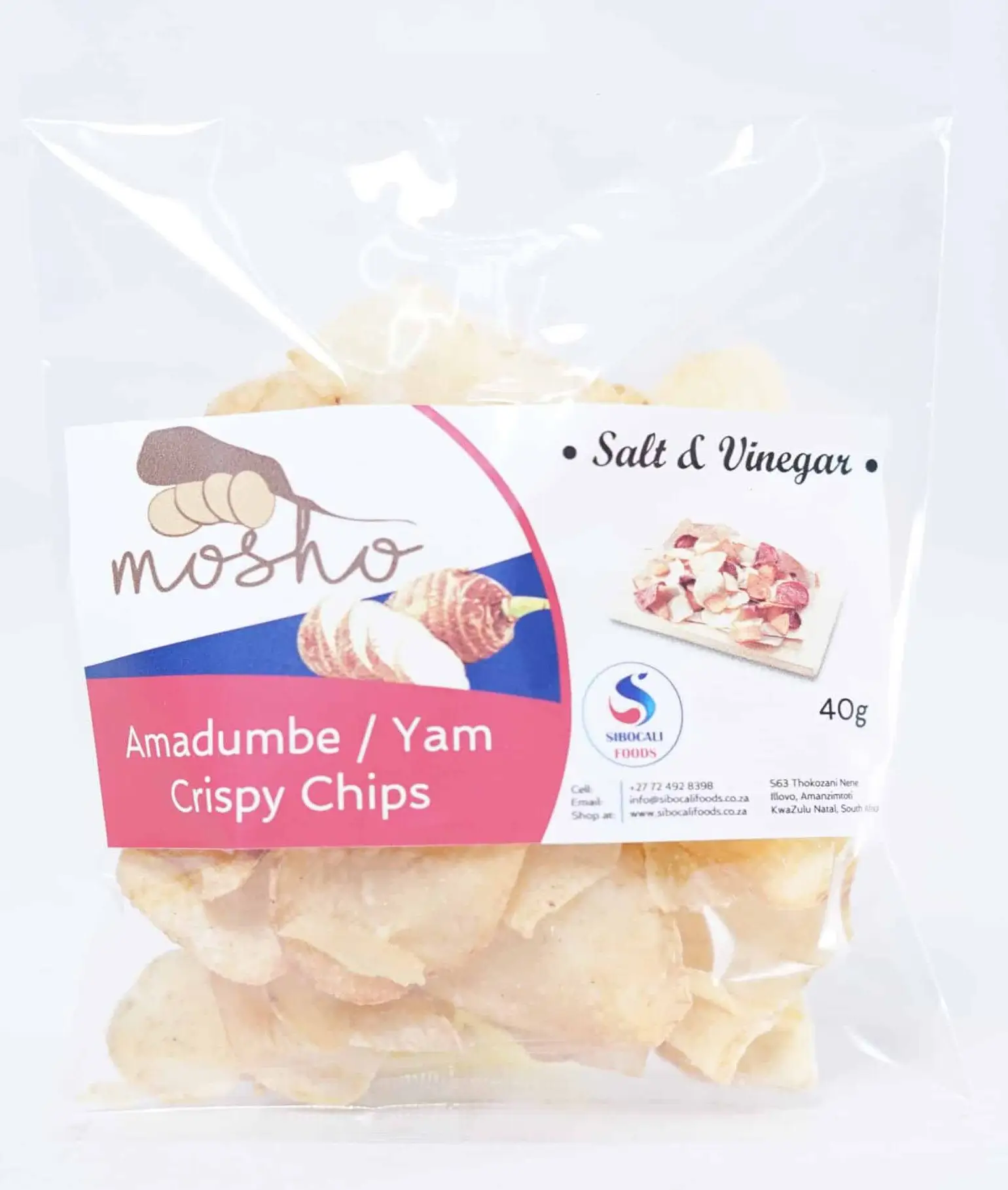 Amadumbe Yam Crispy Chips Salt and Vinegar 40g Amadumbe Yam Crispy Chips Salt and Vinegar 40g